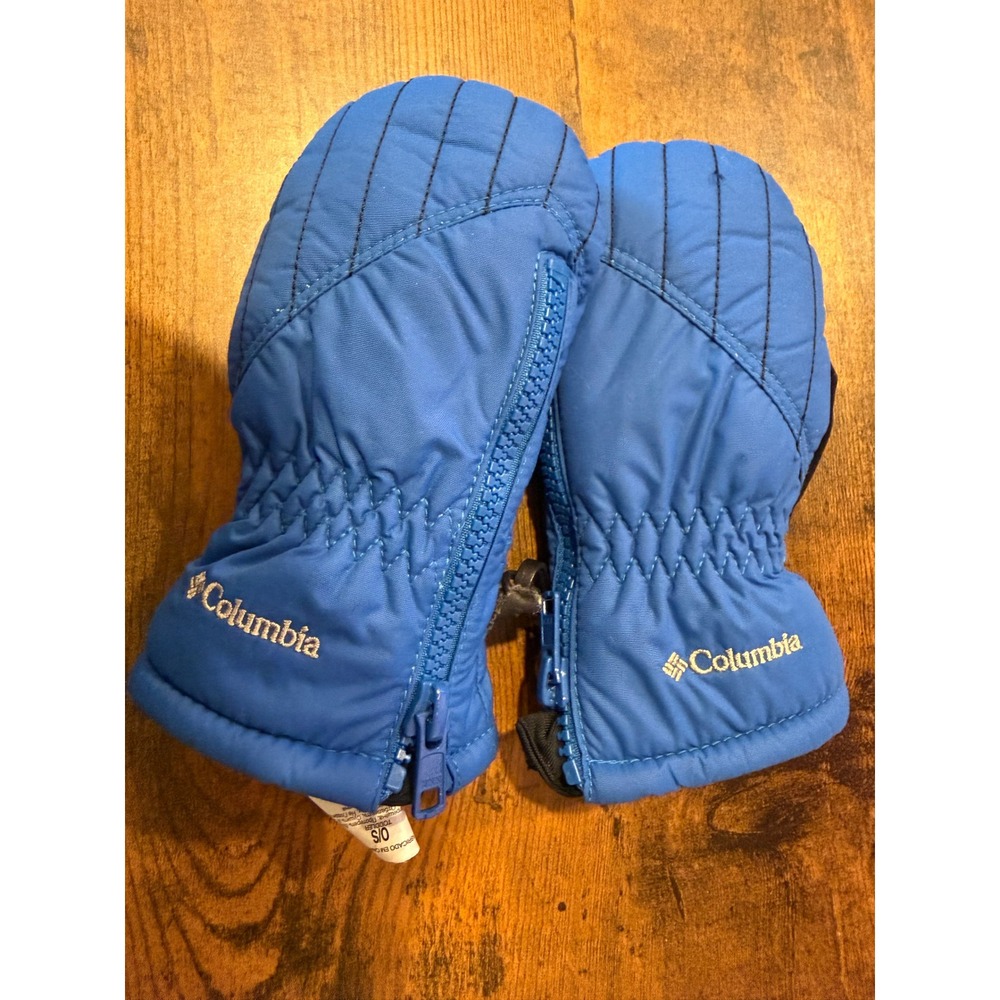Columbia Toddler Blue Chippewa II Mittens Zip Fleece Lined O/S CY0073